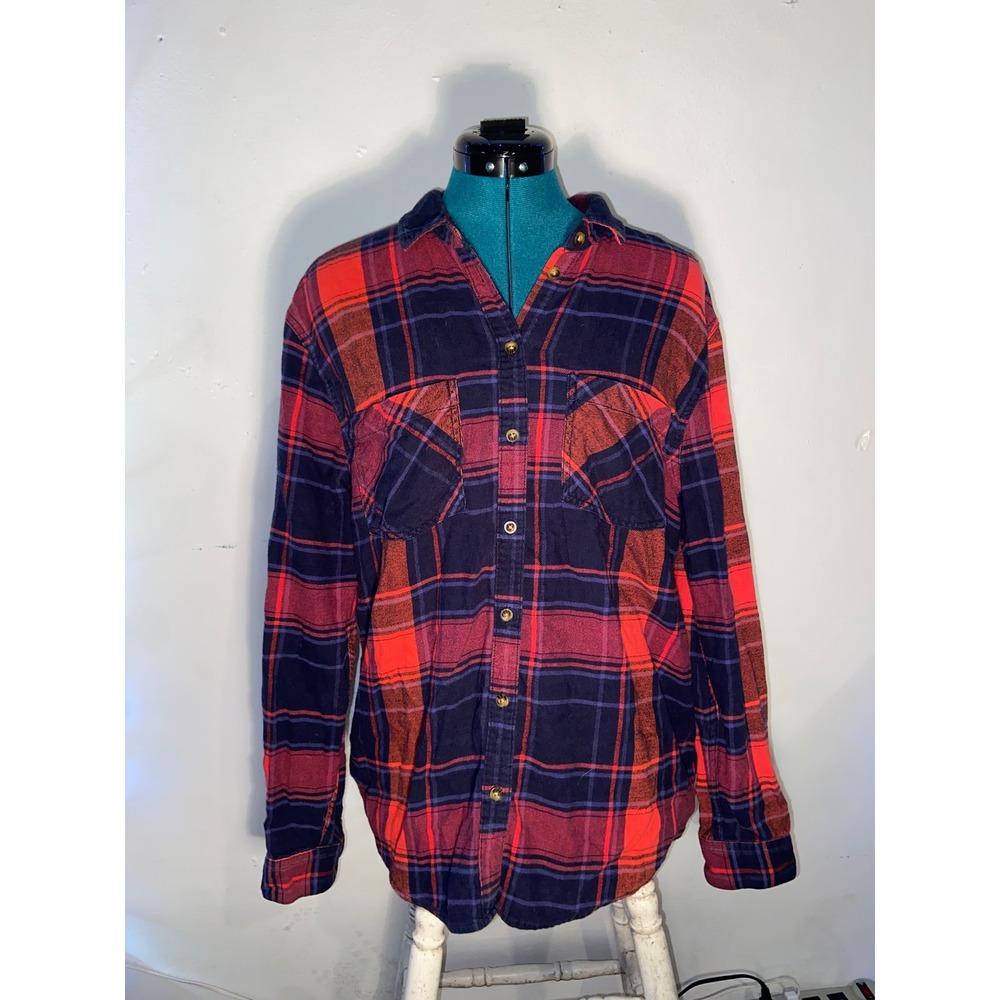 BDG Urban Outfitters Plaid Flannel Shirt Cotton Button Down‎ M Cozy Cabin Fall